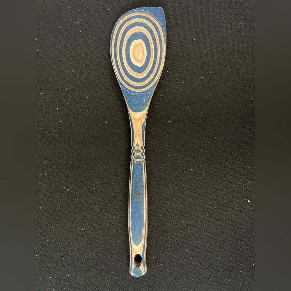 Island Bamboo BLUE Pakka Hardwood Wooden Spoon